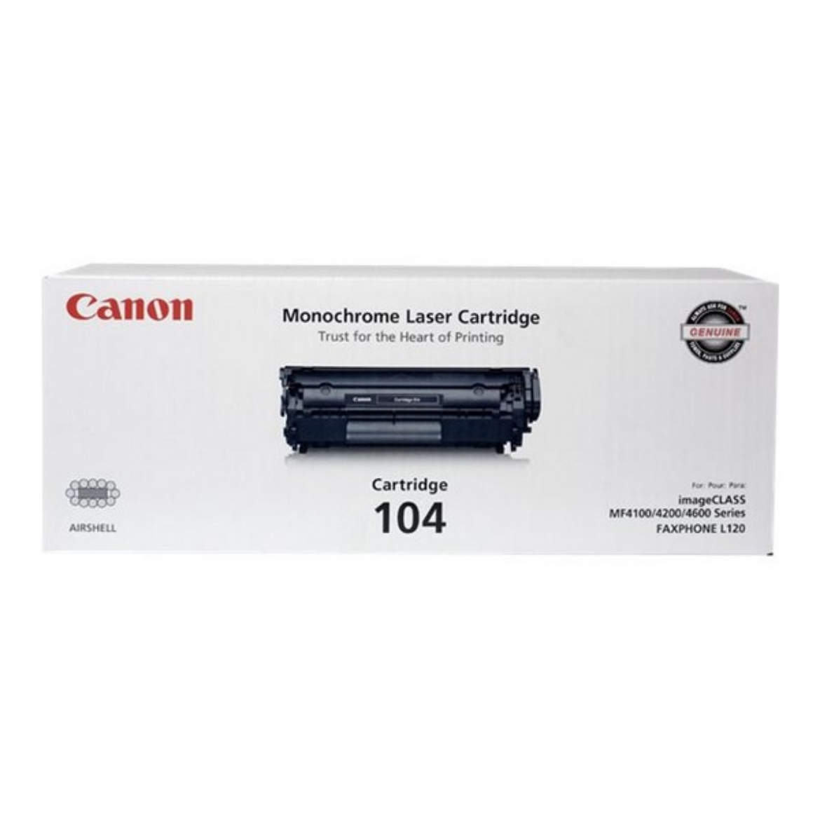 Picture of Canon 0263B001AA (FX-9, FX-10, Canon 104) Black Toner Cartridge (2000 Yield)